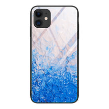 Load image into Gallery viewer, Marble Pattern Glass Protective Case, For iPhone 12 mini, For iPhone 12 Pro Max, For iPhone 11 Pro, For iPhone SE 2022 / SE 2020 / 8 / 7, For iPhone X