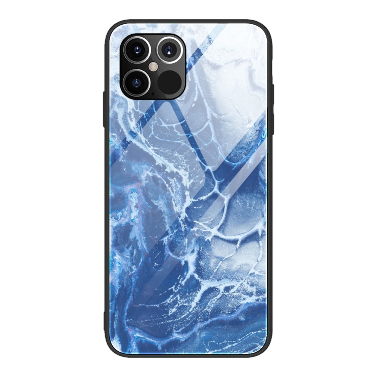 Marble Pattern Glass Protective Case, For iPhone 12 mini, For iPhone 12 Pro Max, For iPhone 11 Pro, For iPhone SE 2022 / SE 2020 / 8 / 7, For iPhone X