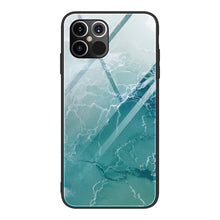 Load image into Gallery viewer, Marble Pattern Glass Protective Case, For iPhone 12 mini, For iPhone 12 Pro Max, For iPhone 11 Pro, For iPhone SE 2022 / SE 2020 / 8 / 7, For iPhone X