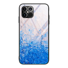 Load image into Gallery viewer, Marble Pattern Glass Protective Case, For iPhone 12 mini, For iPhone 12 Pro Max, For iPhone 11 Pro, For iPhone SE 2022 / SE 2020 / 8 / 7, For iPhone X