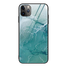 Load image into Gallery viewer, Marble Pattern Glass Protective Case, For iPhone 12 mini, For iPhone 12 Pro Max, For iPhone 11 Pro, For iPhone SE 2022 / SE 2020 / 8 / 7, For iPhone X