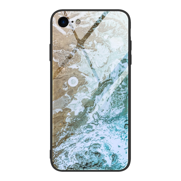 Marble Pattern Glass Protective Case, For iPhone 12 mini, For iPhone 12 Pro Max, For iPhone 11 Pro, For iPhone SE 2022 / SE 2020 / 8 / 7, For iPhone X