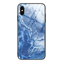 Load image into Gallery viewer, Marble Pattern Glass Protective Case, For iPhone 12 mini, For iPhone 12 Pro Max, For iPhone 11 Pro, For iPhone SE 2022 / SE 2020 / 8 / 7, For iPhone X