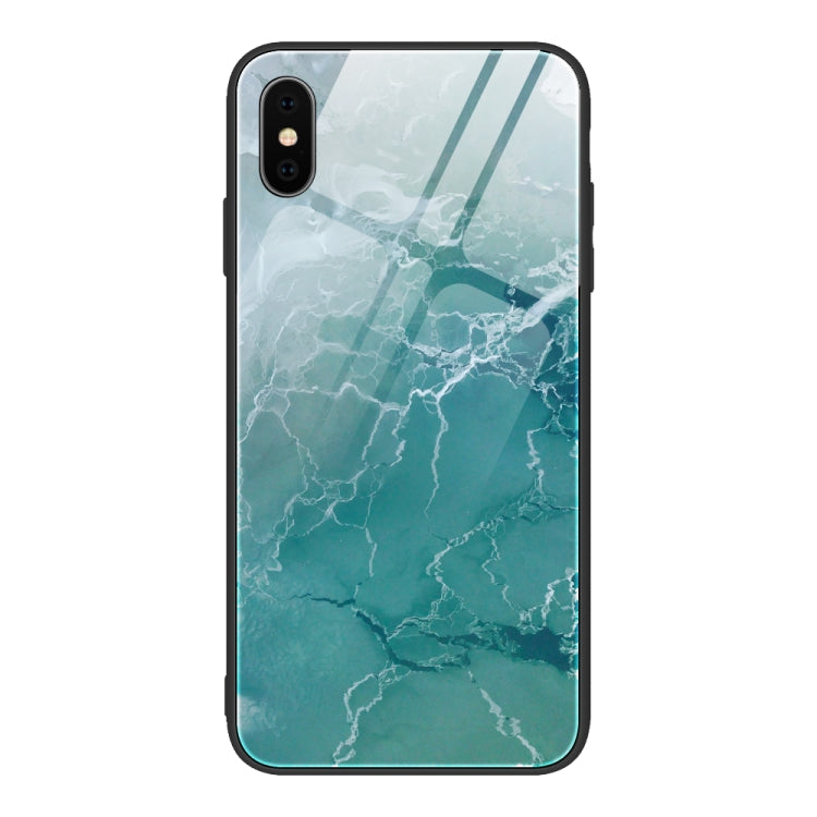 Marble Pattern Glass Protective Case, For iPhone 12 mini, For iPhone 12 Pro Max, For iPhone 11 Pro, For iPhone SE 2022 / SE 2020 / 8 / 7, For iPhone X