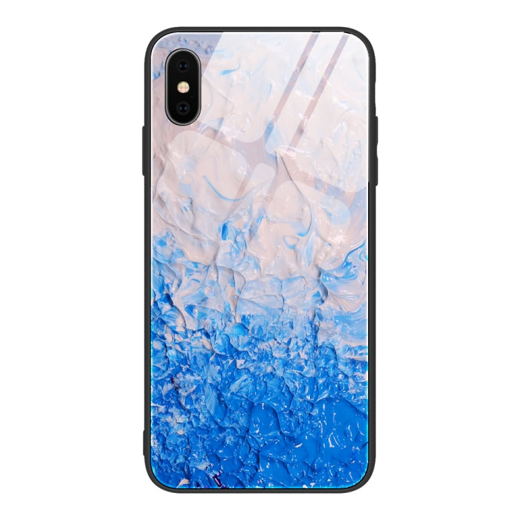 Marble Pattern Glass Protective Case, For iPhone 12 mini, For iPhone 12 Pro Max, For iPhone 11 Pro, For iPhone SE 2022 / SE 2020 / 8 / 7, For iPhone X