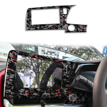 Load image into Gallery viewer, Forged Gold Foil Carbon Fiber Car Central Control Screen Frame Decorative Sticker for Chevrolet Corvette C8 2020-, Right Driver, Central Control Screen Frame, Right Driver