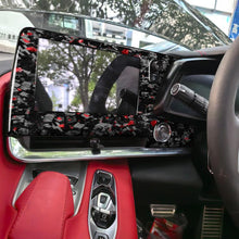 Load image into Gallery viewer, Forged Gold Foil Carbon Fiber Car Central Control Screen Frame Decorative Sticker for Chevrolet Corvette C8 2020-, Right Driver, Central Control Screen Frame, Right Driver