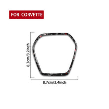 Load image into Gallery viewer, Forged Gold Foil Carbon Fiber Car Steering Wheel Frame Decorative Sticker for Chevrolet Corvette C8 2020-, Left and Right Driver, Steering Wheel Frame
