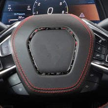 Load image into Gallery viewer, Forged Gold Foil Carbon Fiber Car Steering Wheel Frame Decorative Sticker for Chevrolet Corvette C8 2020-, Left and Right Driver, Steering Wheel Frame