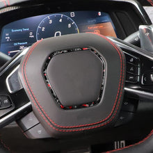 Load image into Gallery viewer, Forged Gold Foil Carbon Fiber Car Steering Wheel Frame Decorative Sticker for Chevrolet Corvette C8 2020-, Left and Right Driver, Steering Wheel Frame