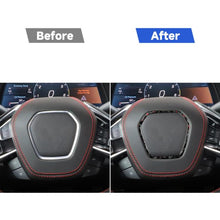 Load image into Gallery viewer, Forged Gold Foil Carbon Fiber Car Steering Wheel Frame Decorative Sticker for Chevrolet Corvette C8 2020-, Left and Right Driver, Steering Wheel Frame