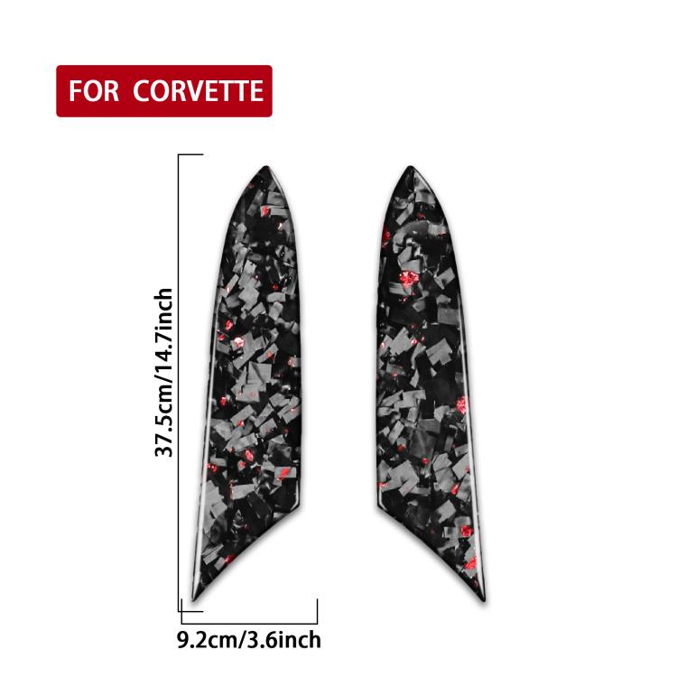 2pcs/Set Forged Gold Foil Carbon Fiber Car Inside Armrest Panel Decorative Sticker for Chevrolet Corvette C8 2020-, Left and Right Driver, Inside Armrest Panel