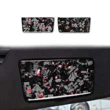 Load image into Gallery viewer, 2pcs/Set Forged Gold Foil Carbon Fiber Car Makeup Mirror Panel Decorative Sticker for Chevrolet Corvette C8 2020-, Left and Right Driver, Makeup Mirror Panel