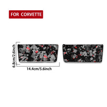 Load image into Gallery viewer, 2pcs/Set Forged Gold Foil Carbon Fiber Car Makeup Mirror Panel Decorative Sticker for Chevrolet Corvette C8 2020-, Left and Right Driver, Makeup Mirror Panel