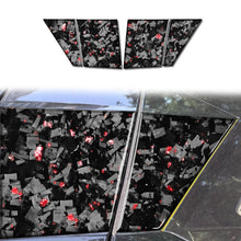 Load image into Gallery viewer, 4pcs/Set Forged Gold Foil Carbon Fiber Car Roof Camera Sides Decorative Sticker for Chevrolet Corvette C8 2020-, Left and Right Driver, Roof Camera Sides