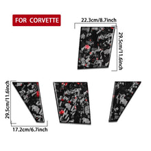 Load image into Gallery viewer, 4pcs/Set Forged Gold Foil Carbon Fiber Car Roof Camera Sides Decorative Sticker for Chevrolet Corvette C8 2020-, Left and Right Driver, Roof Camera Sides