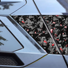 Load image into Gallery viewer, 4pcs/Set Forged Gold Foil Carbon Fiber Car Roof Camera Sides Decorative Sticker for Chevrolet Corvette C8 2020-, Left and Right Driver, Roof Camera Sides