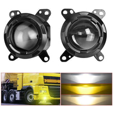 Load image into Gallery viewer, T14 2pcs/Pack 55W 3 inch High Power Dual Lens Fog Light Left and Right Mount Holder Style, For DAF Trucks