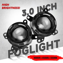 Load image into Gallery viewer, T14 2pcs/Pack 55W 3 inch High Power Dual Lens Fog Light Left and Right Mount Holder Style, For DAF Trucks