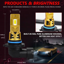 Load image into Gallery viewer, 2pcs/Pack 35W 3000LM 6500K IP68 Waterproof Car LED Headlight Bulb, 9005, 9006, H1, H4, H7, H11