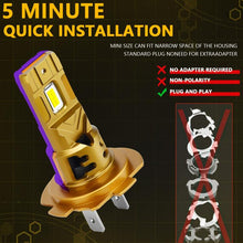 Load image into Gallery viewer, 2pcs/Pack 35W 3000LM 6500K IP68 Waterproof Car LED Headlight Bulb, H7