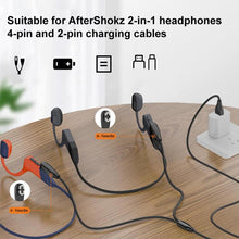Load image into Gallery viewer, 2 in 1 Magnetic Charging Cable For Shokz Bone Conduction Earphone, USB to 2 Pin / 4 Pin, Type-C to 2 Pin / 4 Pin