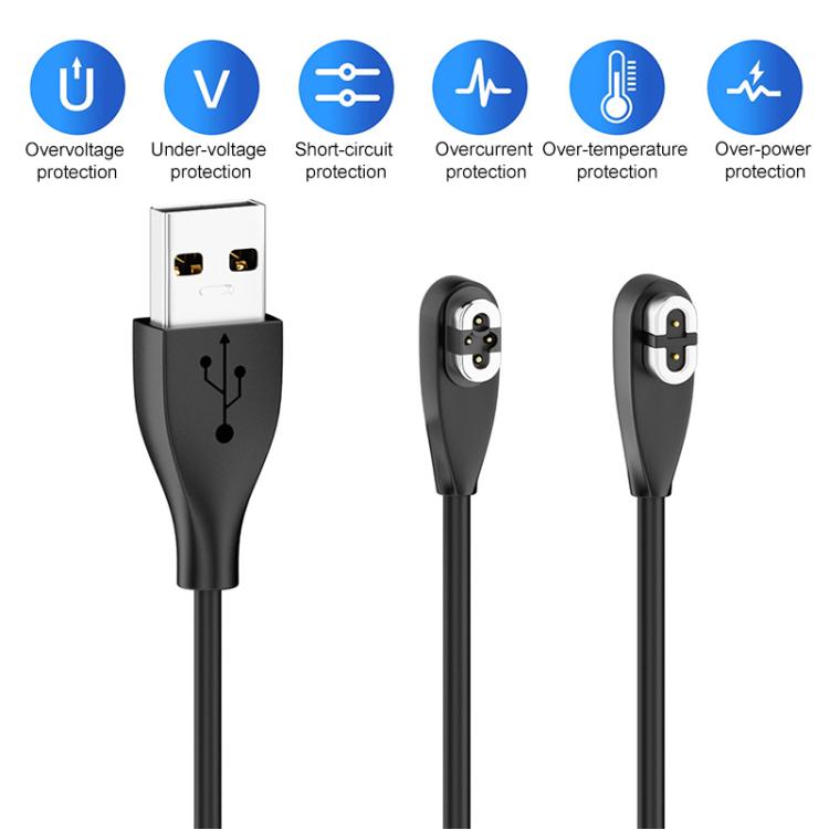 2 in 1 Magnetic Charging Cable For Shokz Bone Conduction Earphone, USB to 2 Pin / 4 Pin, Type-C to 2 Pin / 4 Pin