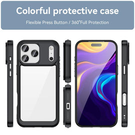 Colorful Series Acrylic + TPU Phone Case, For iPhone 17 Pro Max, For iPhone 17 Pro, For iPhone 17, For iPhone Air