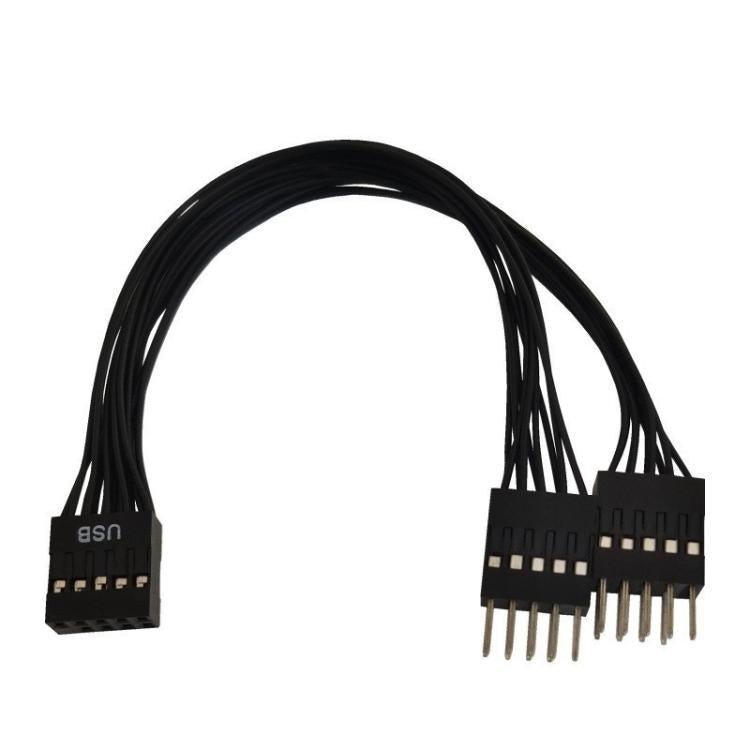 Desktop Computer Motherboard 2 in 1 9 Pin USB Adapter Extension Cable, 9 Pin