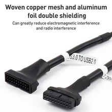 Load image into Gallery viewer, 2pcs Computer Motherboard USB3.0 Adapter Cable, 20 Pin Male to 9 Pin Female, 9 Pin Male to 20 Pin Female