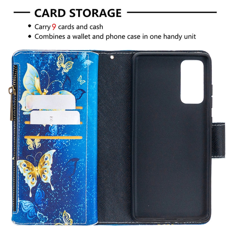 Colored Drawing Pattern Zipper Horizontal Flip Leather Case with Holder & Card Slots & Wallet