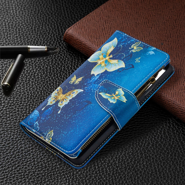 Colored Drawing Pattern Zipper Horizontal Flip Leather Case with Holder & Card Slots & Wallet