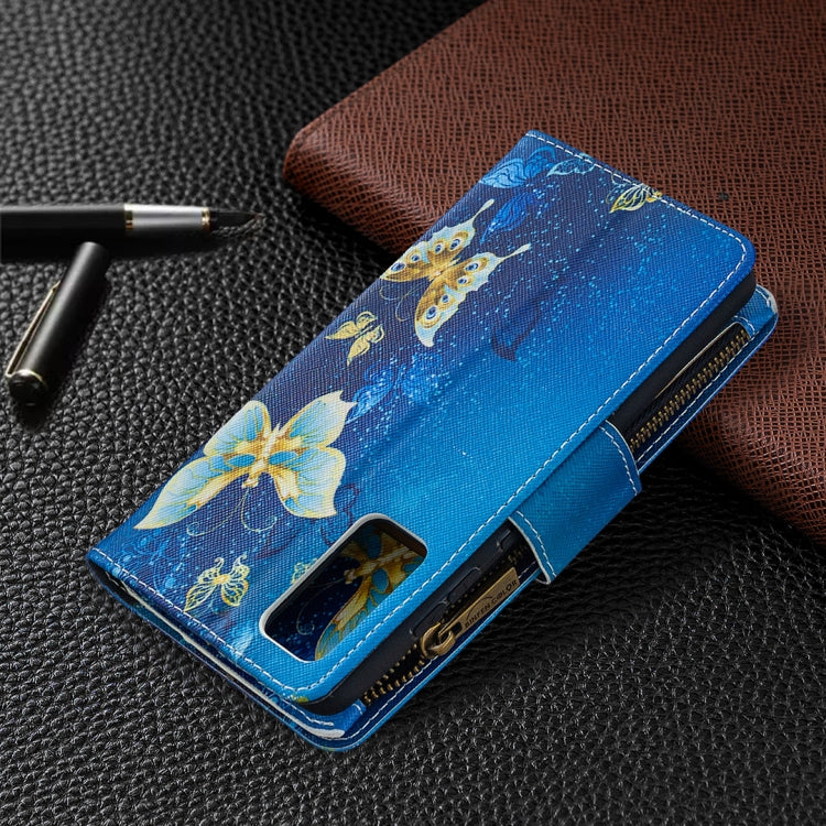 Colored Drawing Pattern Zipper Horizontal Flip Leather Case with Holder & Card Slots & Wallet
