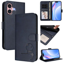 Load image into Gallery viewer, Litter Panda Embossing RFID Leather Phone Case with Lanyard, For iPhone 16, For iPhone 15 Pro Max, For iPhone 15 Pro, For iPhone 15 Plus, For iPhone 15, For iPhone 14 Plus, For iPhone 14 / 13, For iPhone 14 Pro