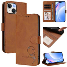 Load image into Gallery viewer, Litter Panda Embossing RFID Leather Phone Case with Lanyard, For iPhone 16, For iPhone 15 Pro Max, For iPhone 15 Pro, For iPhone 15 Plus, For iPhone 15, For iPhone 14 Plus, For iPhone 14 / 13, For iPhone 14 Pro