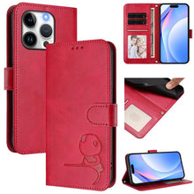 Load image into Gallery viewer, Litter Panda Embossing RFID Leather Phone Case with Lanyard, For iPhone 16, For iPhone 15 Pro Max, For iPhone 15 Pro, For iPhone 15 Plus, For iPhone 15, For iPhone 14 Plus, For iPhone 14 / 13, For iPhone 14 Pro