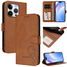 Load image into Gallery viewer, Litter Panda Embossing RFID Leather Phone Case with Lanyard, For iPhone 16, For iPhone 15 Pro Max, For iPhone 15 Pro, For iPhone 15 Plus, For iPhone 15, For iPhone 14 Plus, For iPhone 14 / 13, For iPhone 14 Pro