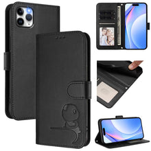 Load image into Gallery viewer, Litter Panda Embossing RFID Leather Phone Case with Lanyard, For iPhone 11 Pro Max, For iPhone 11, For iPhone 11 Pro, For iPhone X / XS, For iPhone XR, For iPhone XS Max, For iPhone 8 Plus / 7 Plus