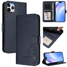 Load image into Gallery viewer, Litter Panda Embossing RFID Leather Phone Case with Lanyard, For iPhone 11 Pro Max, For iPhone 11, For iPhone 11 Pro, For iPhone X / XS, For iPhone XR, For iPhone XS Max, For iPhone 8 Plus / 7 Plus