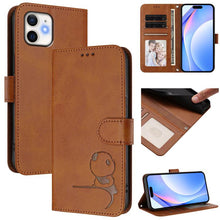 Load image into Gallery viewer, Litter Panda Embossing RFID Leather Phone Case with Lanyard, For iPhone 11 Pro Max, For iPhone 11, For iPhone 11 Pro, For iPhone X / XS, For iPhone XR, For iPhone XS Max, For iPhone 8 Plus / 7 Plus