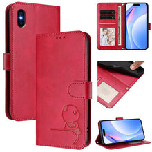 Load image into Gallery viewer, Litter Panda Embossing RFID Leather Phone Case with Lanyard, For iPhone 11 Pro Max, For iPhone 11, For iPhone 11 Pro, For iPhone X / XS, For iPhone XR, For iPhone XS Max, For iPhone 8 Plus / 7 Plus