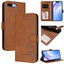 Load image into Gallery viewer, Litter Panda Embossing RFID Leather Phone Case with Lanyard, For iPhone 11 Pro Max, For iPhone 11, For iPhone 11 Pro, For iPhone X / XS, For iPhone XR, For iPhone XS Max, For iPhone 8 Plus / 7 Plus