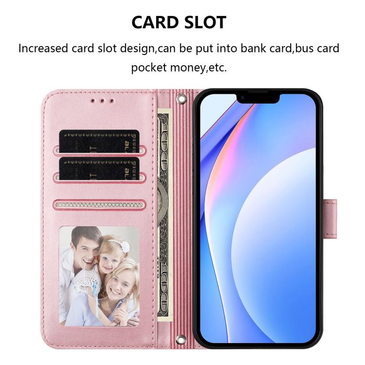 Litter Panda Embossing RFID Leather Phone Case with Lanyard, For iPhone 18 Pro / 17 Pro, For iPhone 18 Pro Max / 17 Pro Max, For iPhone 17e / 16e, For iPhone 17, For iPhone Air, For iPhone 16 Pro Max, For iPhone 16 Pro, For iPhone 16 Plus