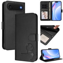 Load image into Gallery viewer, Litter Panda Embossing RFID Leather Phone Case with Lanyard, For iPhone 17e / 16e, For iPhone 17 Pro Max, For iPhone 17 Pro, For iPhone 17, For iPhone Air, For iPhone 16 Pro Max, For iPhone 16 Pro, For iPhone 16 Plus