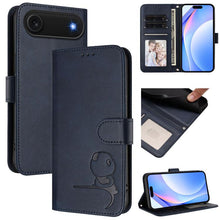 Load image into Gallery viewer, Litter Panda Embossing RFID Leather Phone Case with Lanyard, For iPhone 17e / 16e, For iPhone 17 Pro Max, For iPhone 17 Pro, For iPhone 17, For iPhone Air, For iPhone 16 Pro Max, For iPhone 16 Pro, For iPhone 16 Plus
