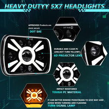 Load image into Gallery viewer, Y23 H4 7 inch Car Seven-bead Sun Style Square Modified Headlight for Jeep Wrangler, Y23