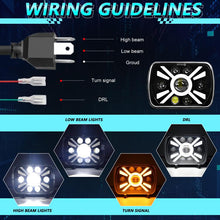Load image into Gallery viewer, Y23 H4 7 inch Car Seven-bead Sun Style Square Modified Headlight for Jeep Wrangler, Y23