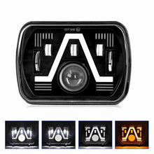 Load image into Gallery viewer, Y24 H4 7 inch Car V-style Square Modified Headlight for Jeep Wrangler, Y24