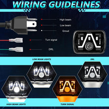 Load image into Gallery viewer, Y24 H4 7 inch Car V-style Square Modified Headlight for Jeep Wrangler, Y24