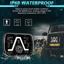 Load image into Gallery viewer, Y24 H4 7 inch Car V-style Square Modified Headlight for Jeep Wrangler, Y24